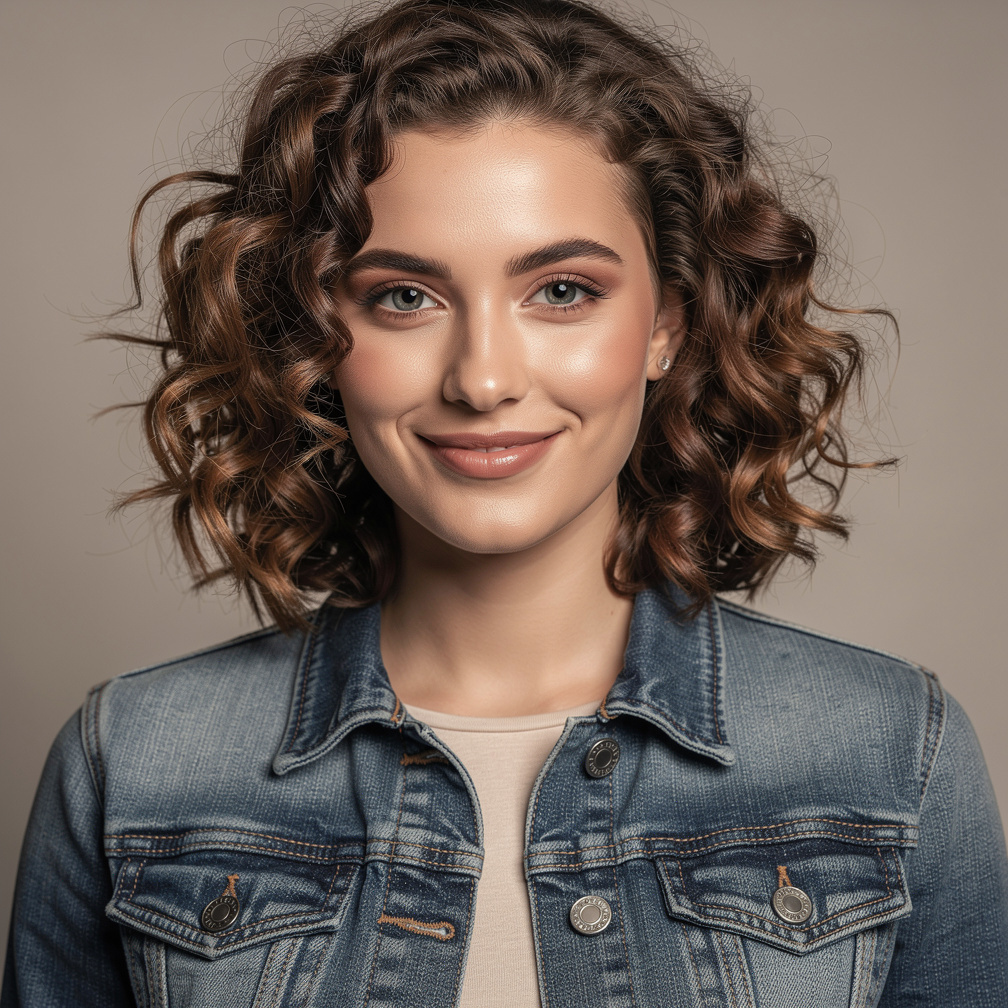 Portrait of a woman, lighting technician